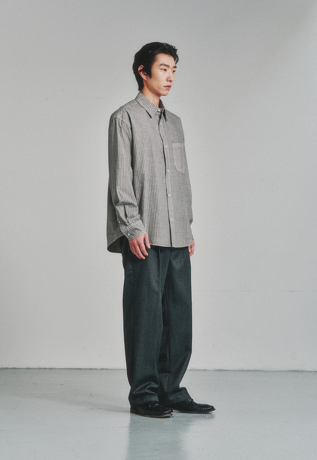 Art if acts - Pigment Dyed Stripe Shirt (Cliff) product image 3 | TRAB K-Fashion Australia