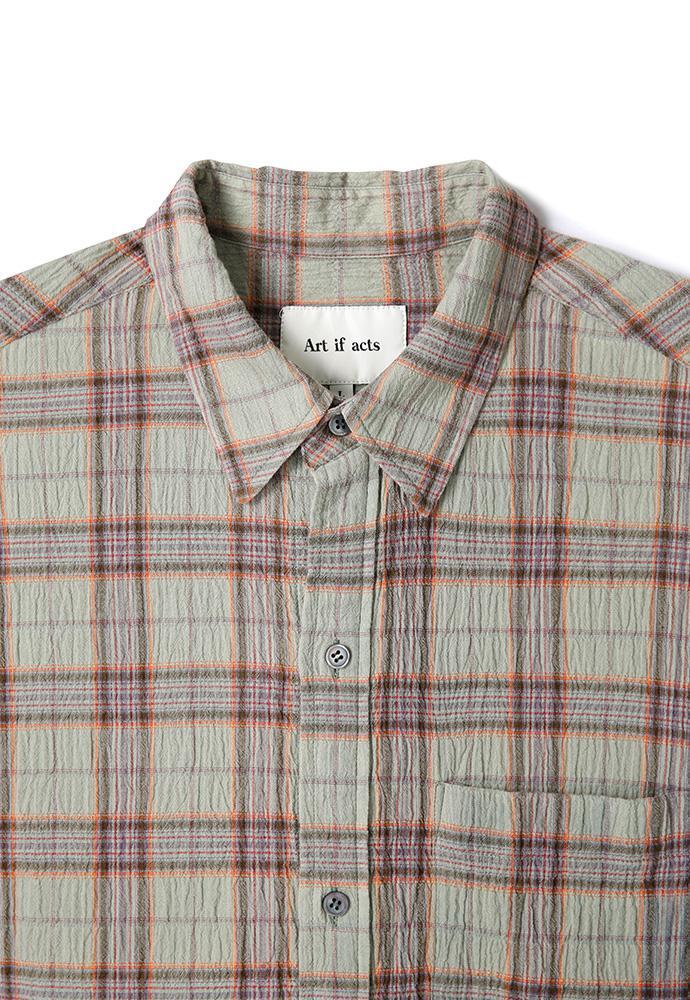 Art if acts - Vintage Check Half Shirt (Jade) product image 11 | TRAB K-Fashion Australia