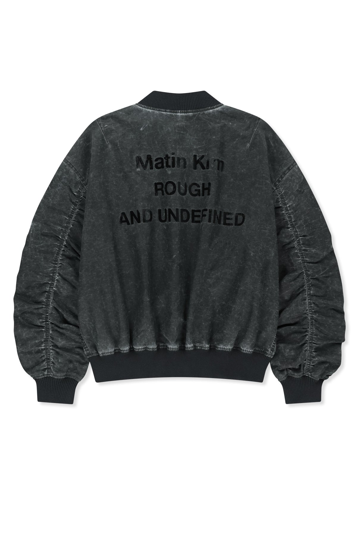 Matin Kim - Pigment Coated Back Logo Jumper (Charcoal) product image 3 | TRAB K-Fashion Australia