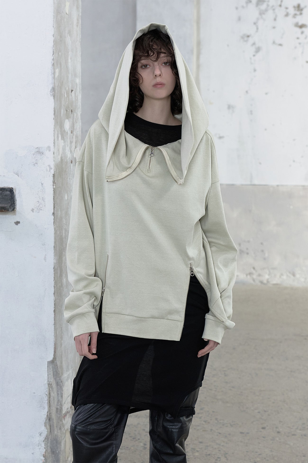 Deinet - Big Hooded Sweat Pullover (Oatmeal) product image 5 | TRAB K-Fashion Australia