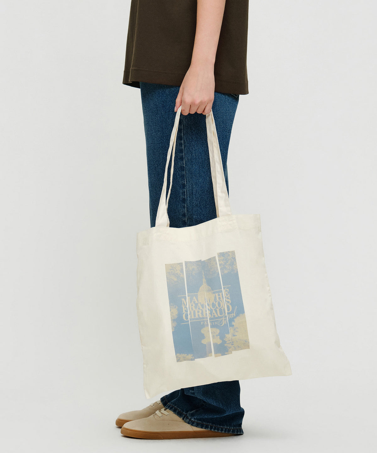 Marithe & Francois Girbaud - Seoul Exclusive Graphic Eco Bag (Ivory) product image 6 | TRAB K-Fashion Australia