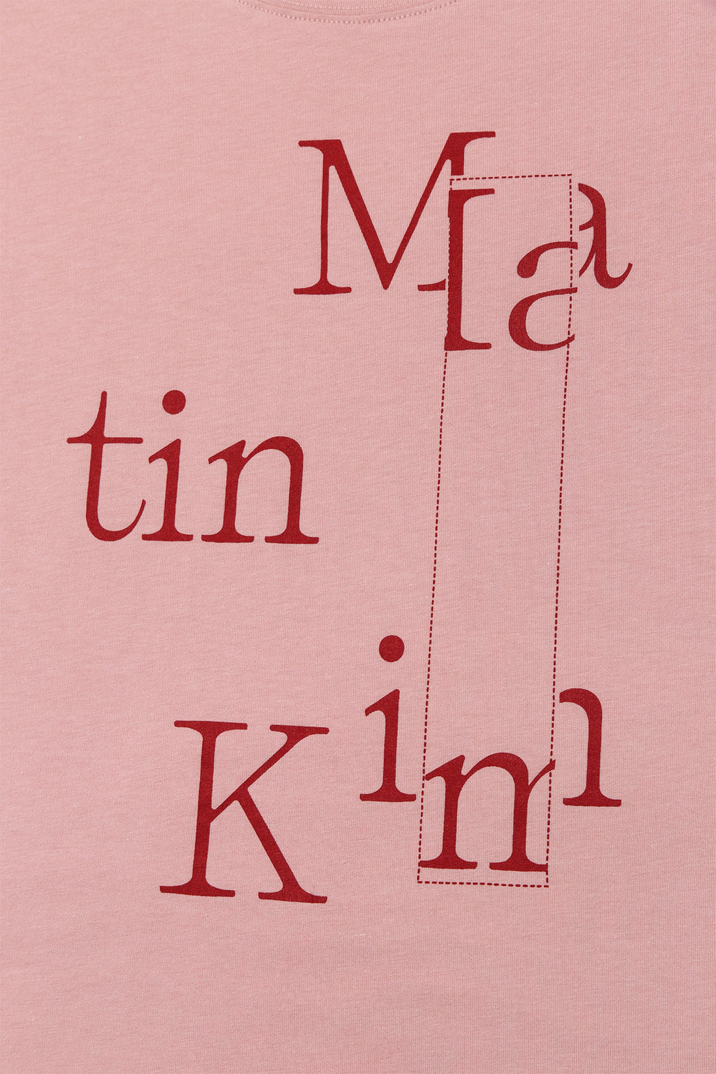 Matin Kim - Patchwork Graphic Printing Logo Top (Pink) product image 4 | TRAB K-Fashion Australia