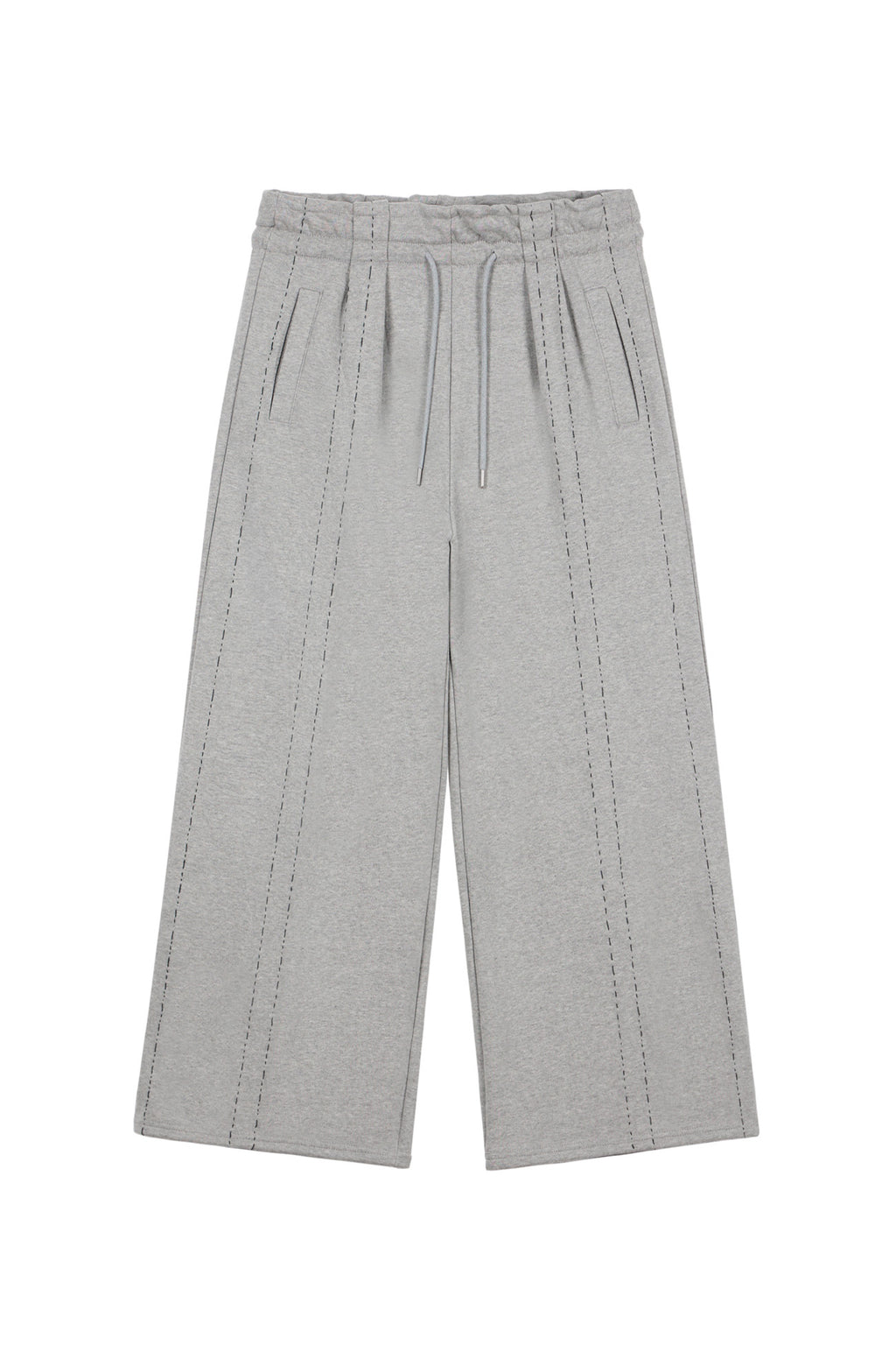 Deinet - Deinet Stitch Pintuck Sweat Pants (Melange Grey) product image 1 | TRAB K-Fashion Australia
