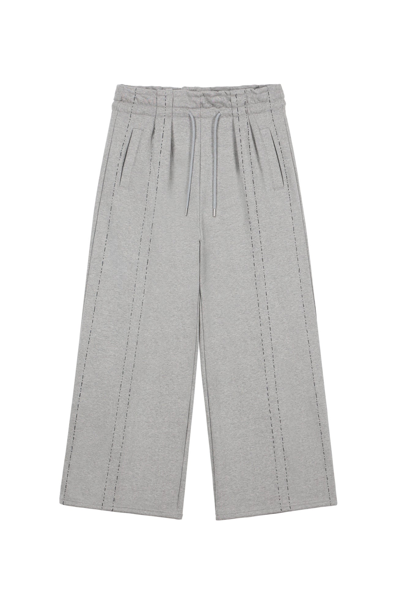 Deinet - Deinet Stitch Pintuck Sweat Pants (Melange Grey) product image 1 | TRAB K-Fashion Australia