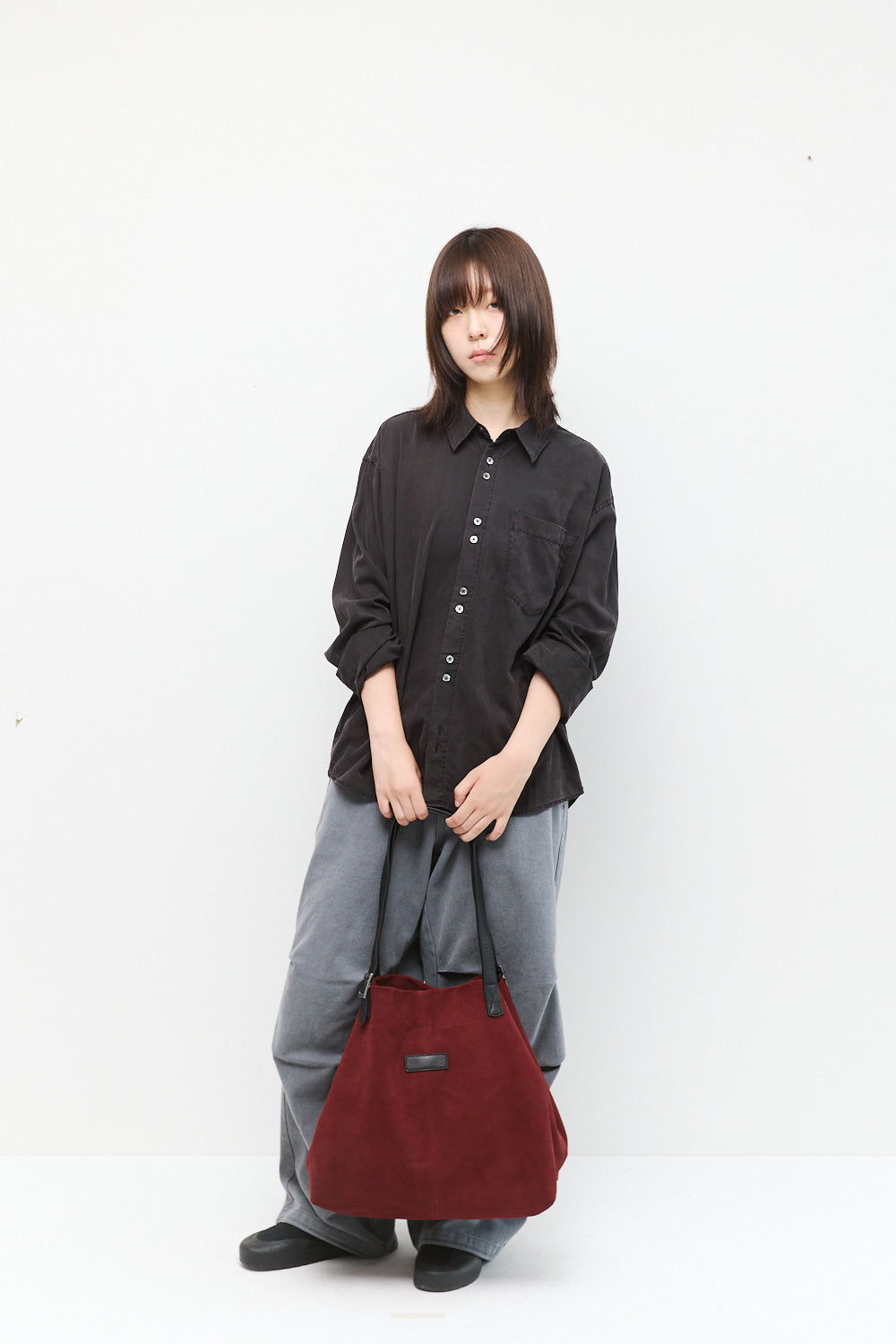 Hatchingroom - Suede Tote Dark (Red) product image 11 | TRAB K-Fashion Australia