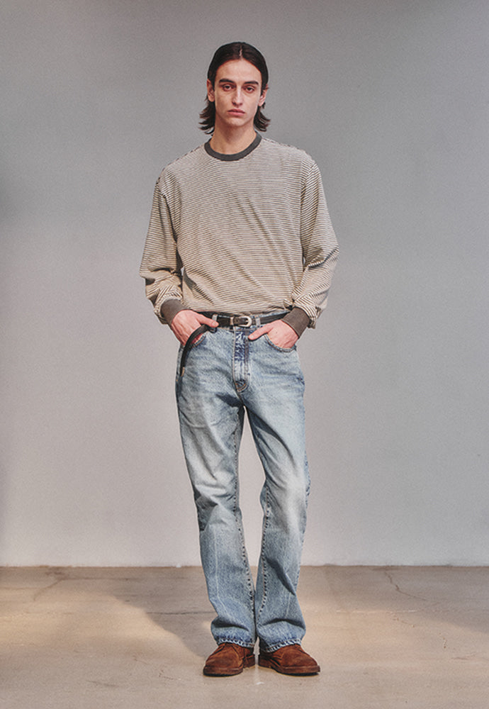 Art if acts - Washed Stripe Long Sleeve (Charcoal) product image 2 | TRAB K-Fashion Australia