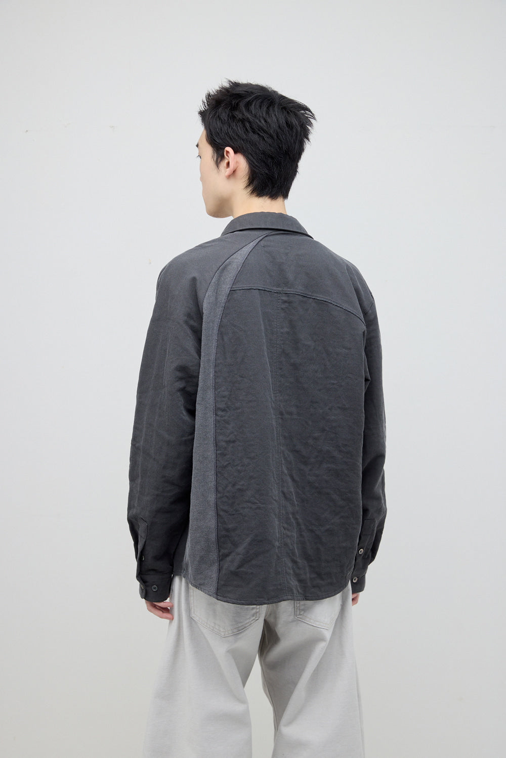 Hatchingroom - Curved Shirt (Dyed Charcoal) product image 6 | TRAB K-Fashion Australia
