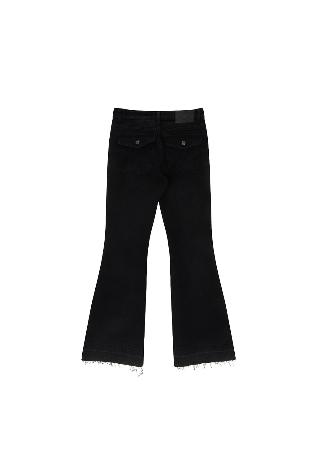 Matin Kim - Back Pocket Point Washed Boots Cut Denim Pants (Black) product image 2 | TRAB K-Fashion Australia
