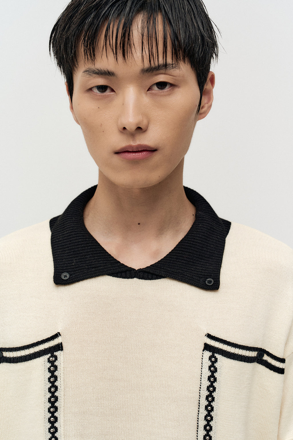 Andersson Bell - Big Pocket Polo Sweater (ecru) (Ecru) product image 7 | TRAB K-Fashion Australia