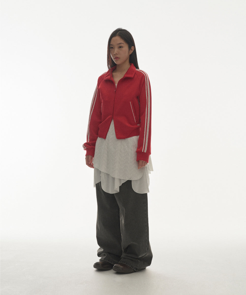Coyseio - Lace Track Jacket (Red) product image 11 | TRAB K-Fashion Australia