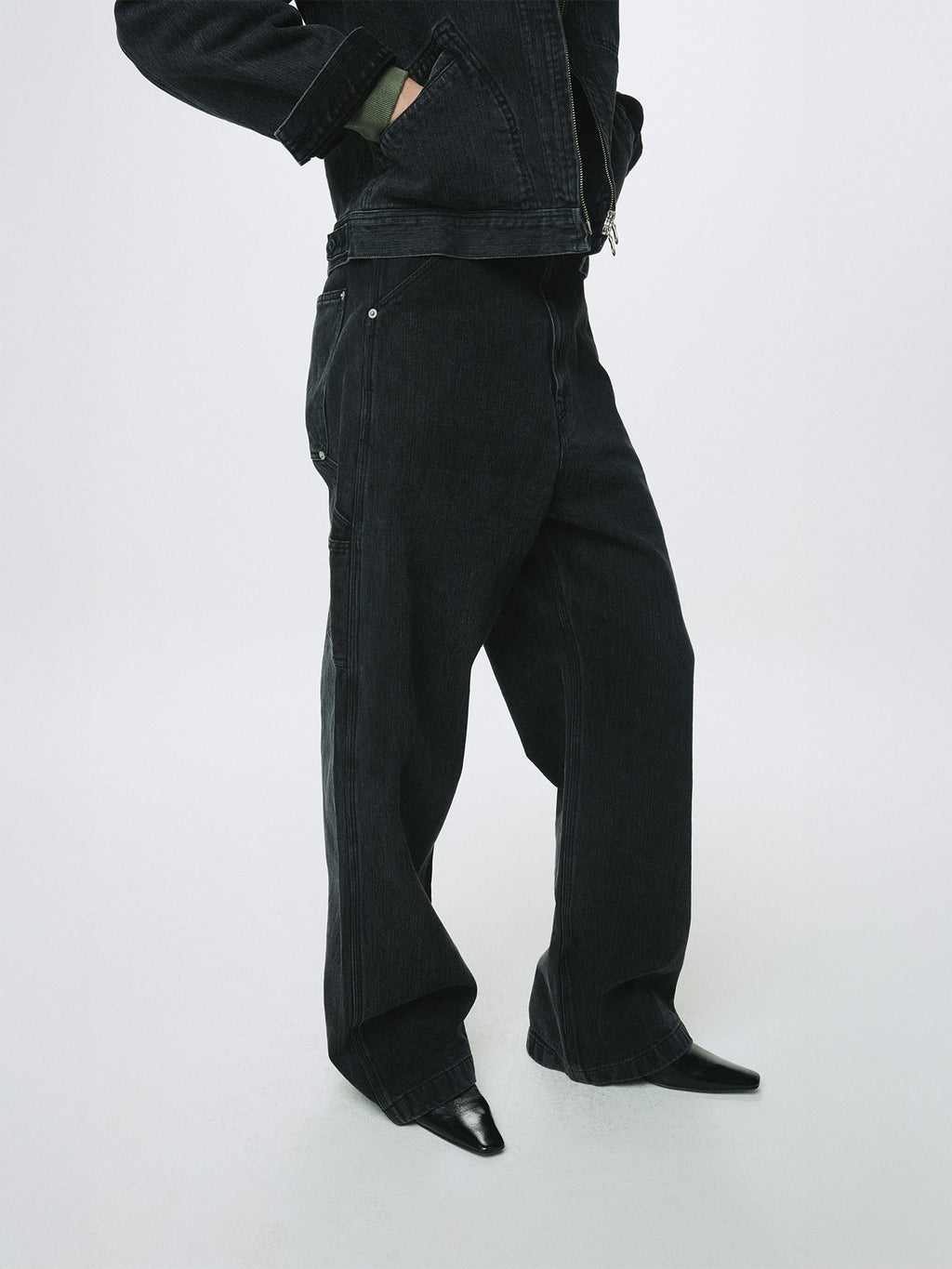 Tonywack - Cord Twill Denim Work Pants (Faded Black) product image 1 | TRAB K-Fashion Australia