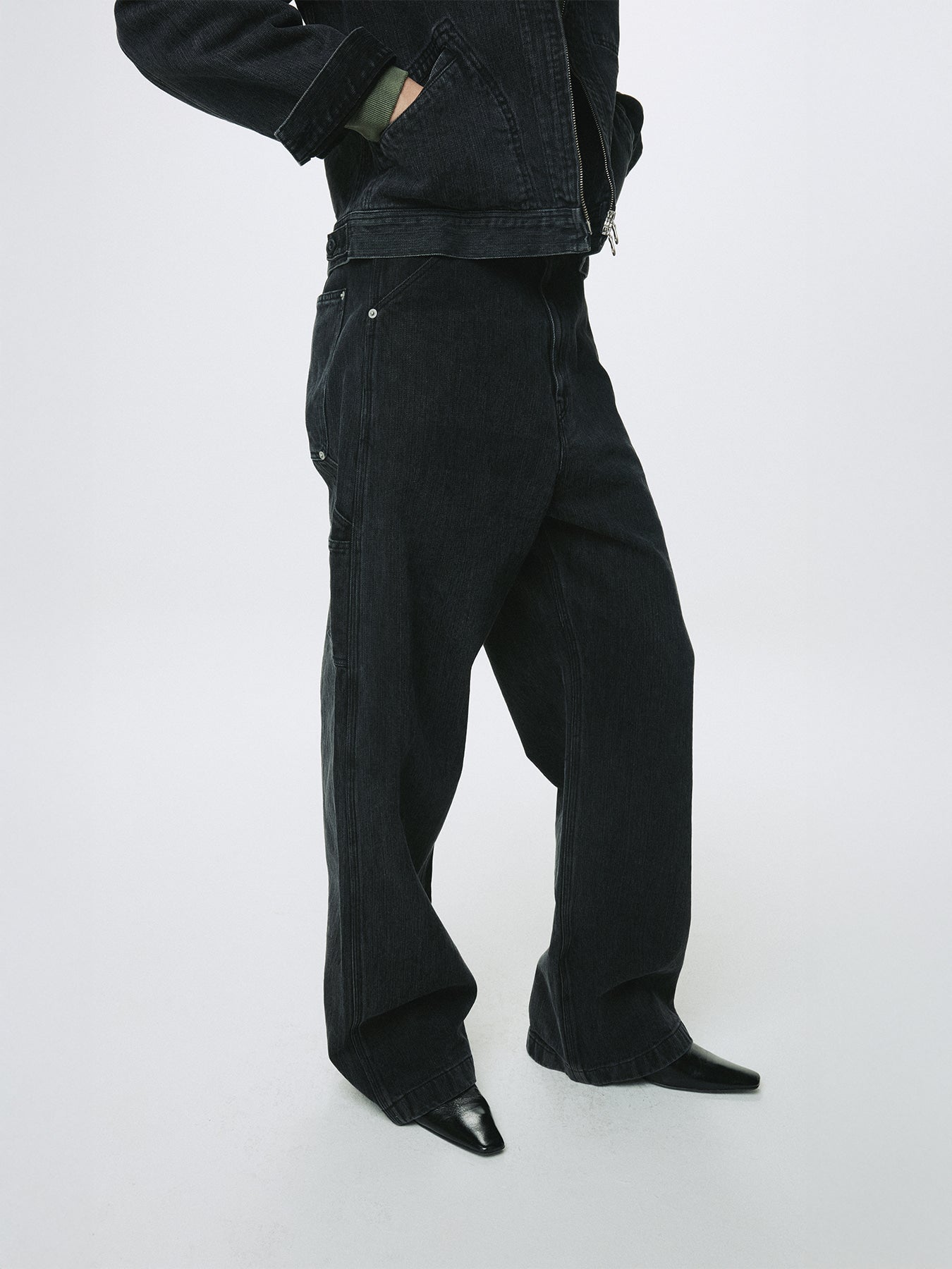 Tonywack - Cord Twill Denim Work Pants (Faded Black) product image 1 | TRAB K-Fashion Australia