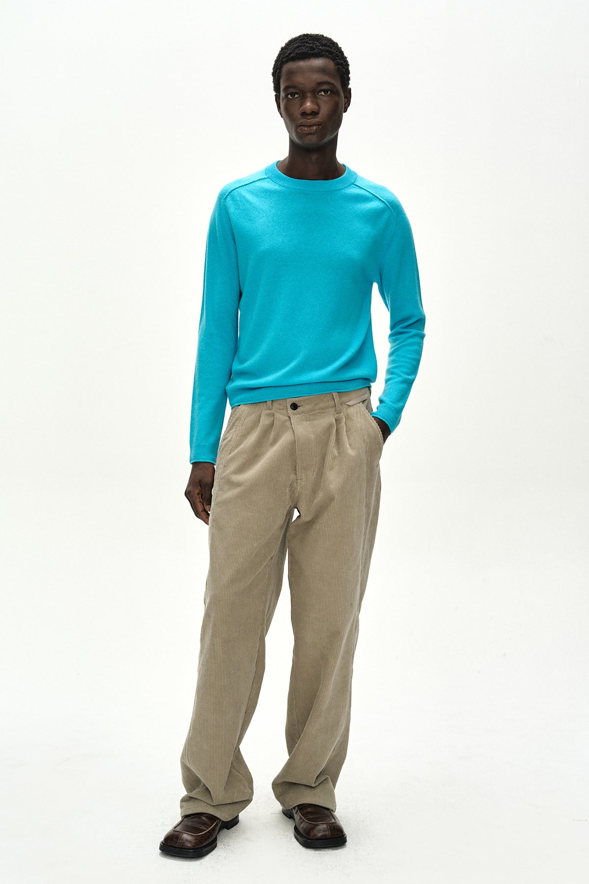 Andersson Bell - Shane Cashmere Crew-Neck Sweater (Blue) product image 8 | TRAB K-Fashion Australia