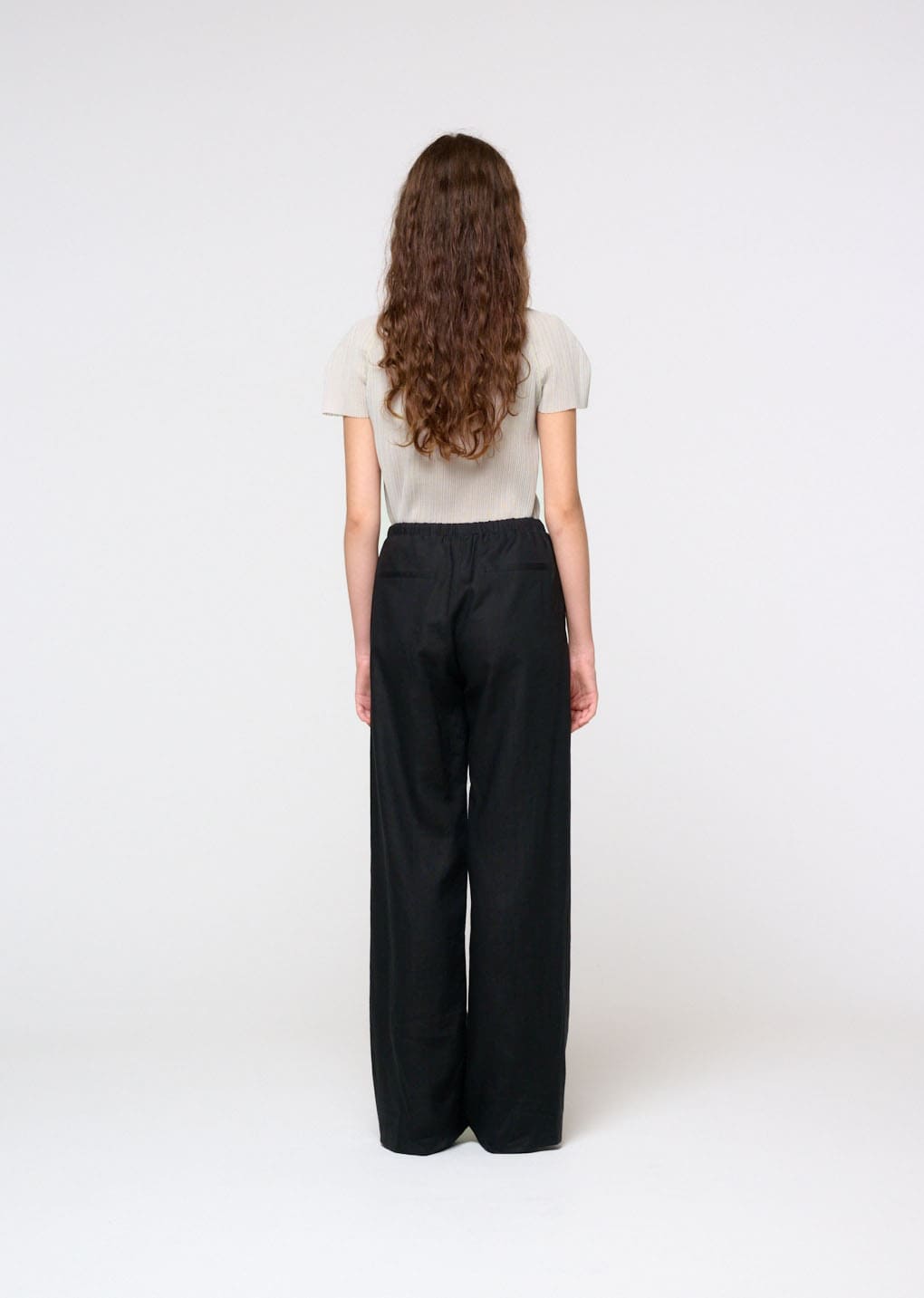 Amomento - Linen Banding Pants (Black) product image 4 | TRAB K-Fashion Australia