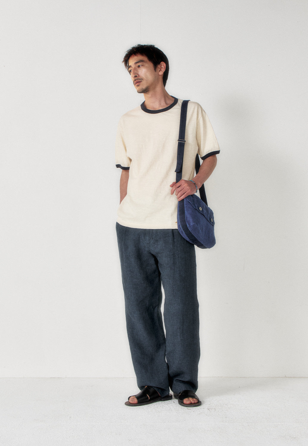 Art if acts - Linen One Tuck Pants (Indigo) product image 4 | TRAB K-Fashion Australia
