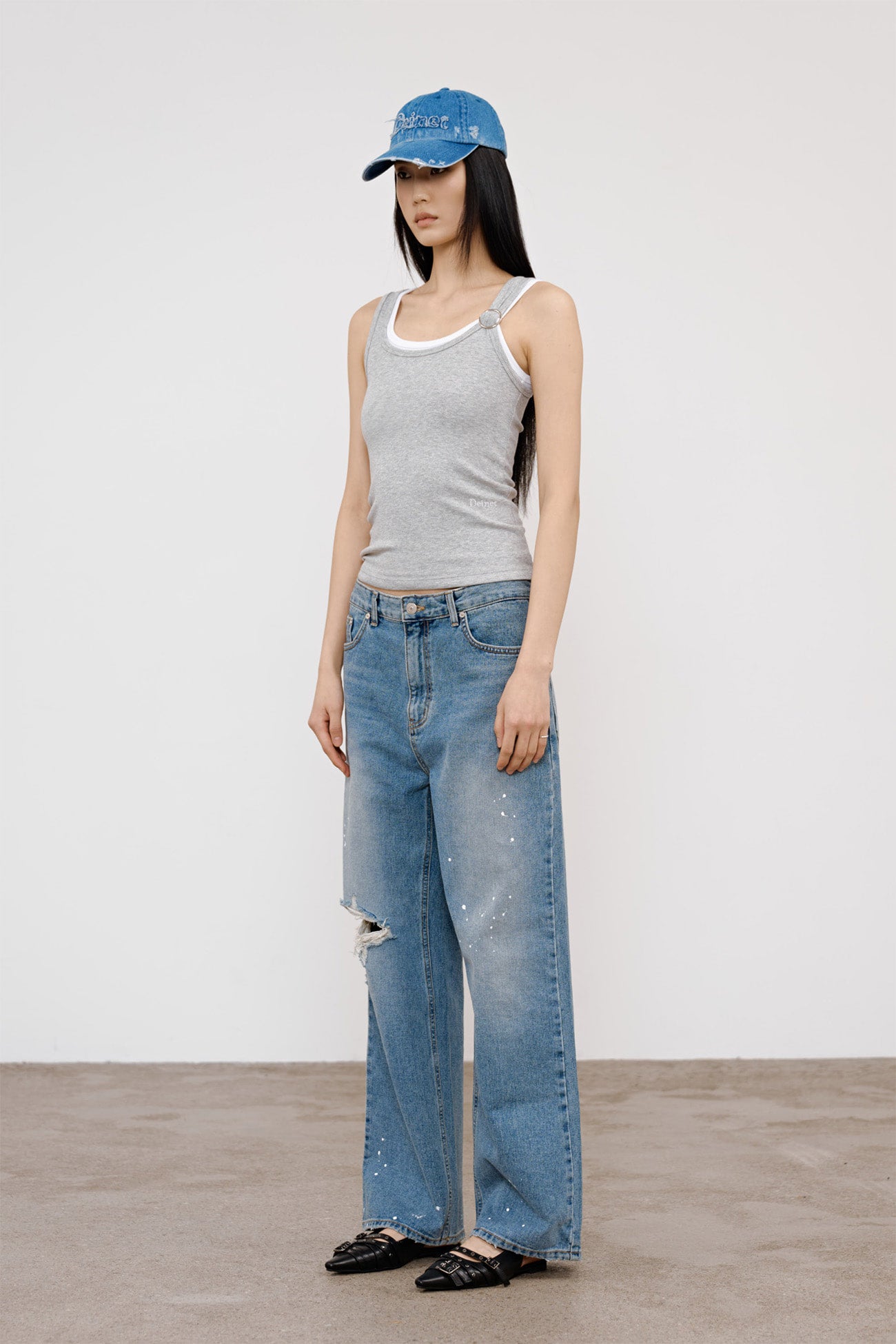 Deinet - Layered Ring Sleeveless (Melange Grey) product image 2 | TRAB K-Fashion Australia