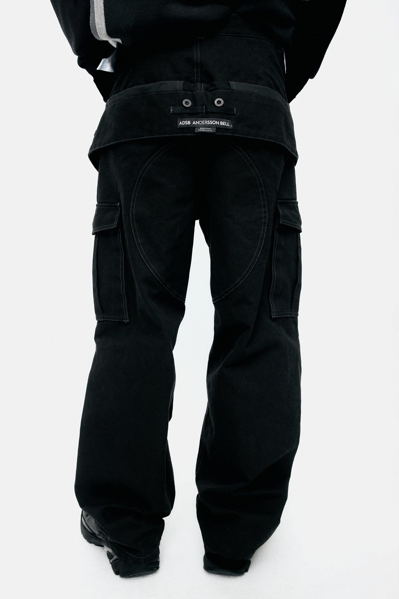 Andersson Bell - Unisex Double Waist Work Wide-Leg Jeans (Black) product image 7 | TRAB K-Fashion Australia