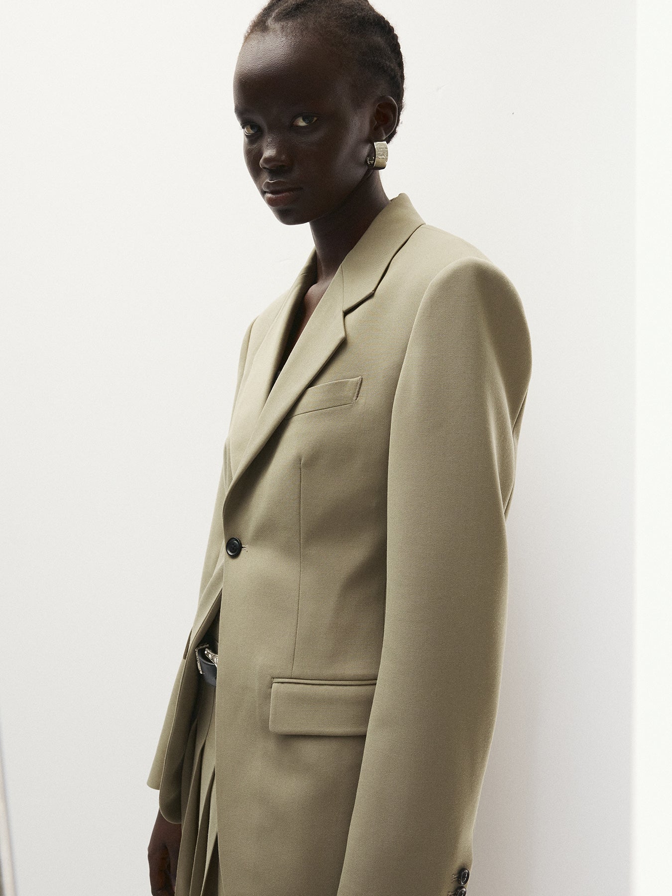 Tonywack - Wool Twill Single-Breasted Blazer (Khaki) product image 6 | TRAB K-Fashion Australia