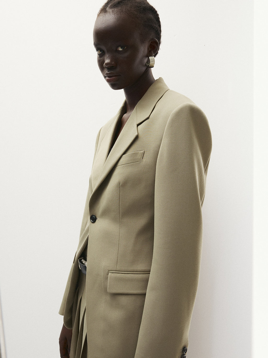 Tonywack - Wool Twill Single-Breasted Blazer (Khaki) product image 6 | TRAB K-Fashion Australia