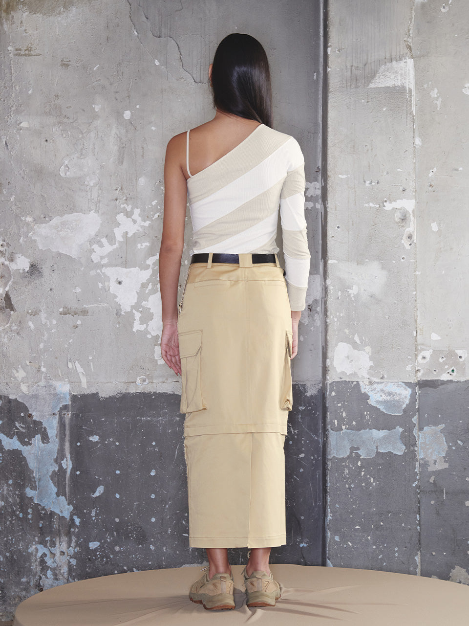 Kijun - JOEL Cargo Long Skirt (Beige) product image 5 | TRAB K-Fashion Australia