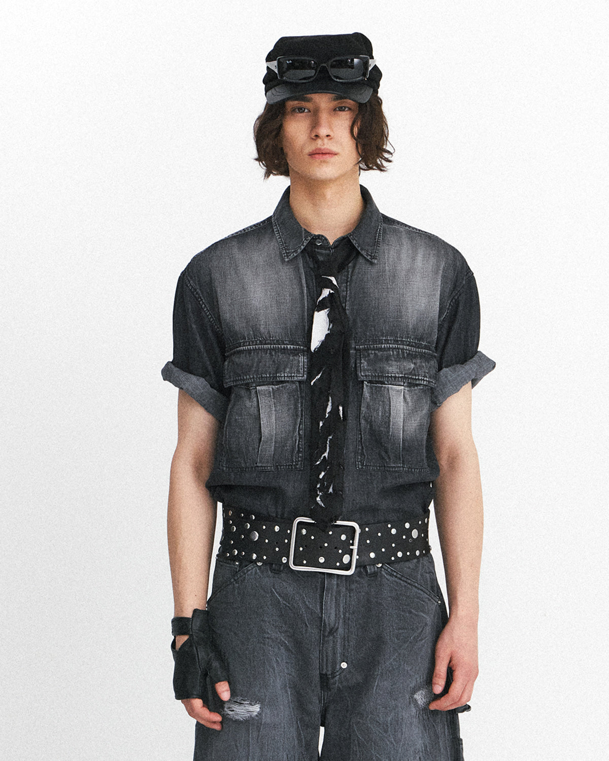 Eastlogue - Army Field Half Shirts (Black Denim) product image 2 | TRAB K-Fashion Australia