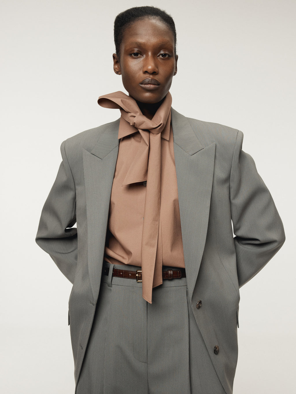 Recto - Powdery Cotton Scarf Shirt (Rust Pink) product image 9 | TRAB K-Fashion Australia