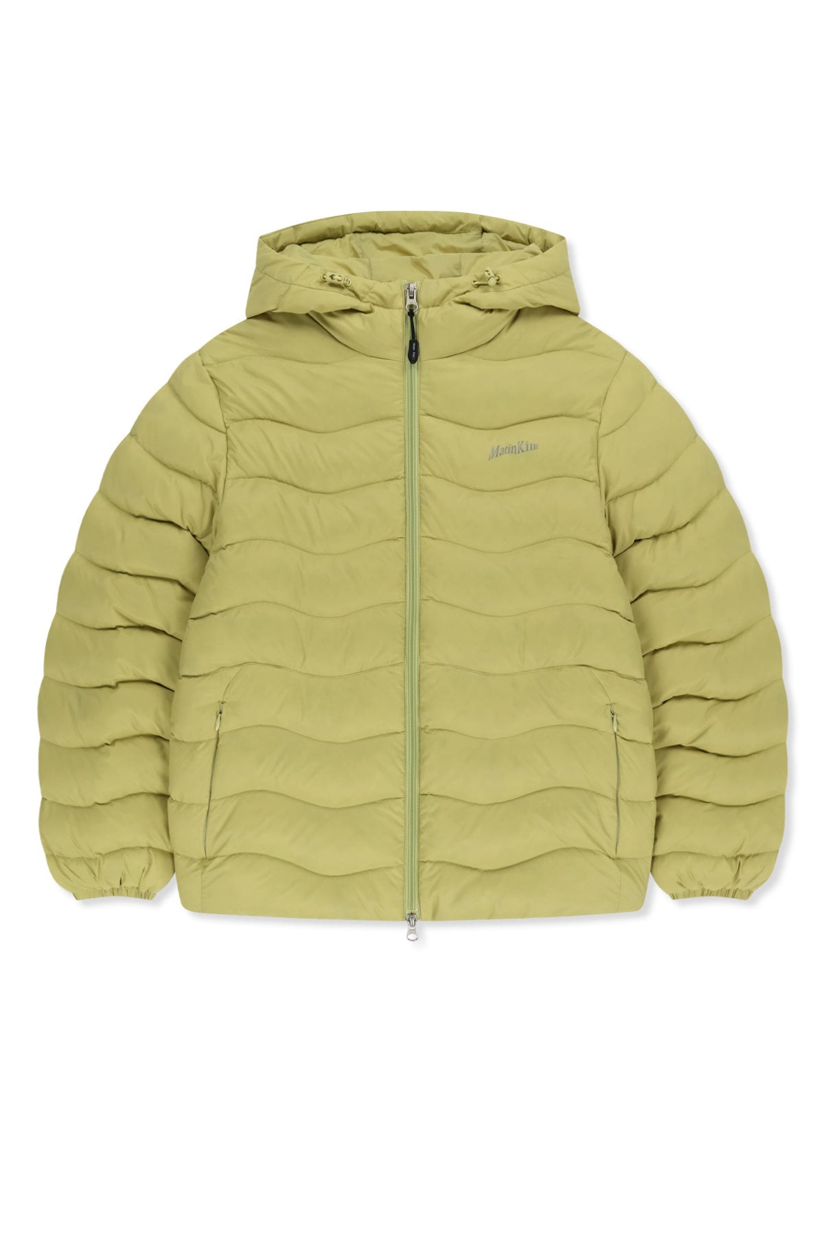 Matin Kim - Flowing Quilted Hoody Down Jumper (Lime) product image 1 | TRAB K-Fashion Australia