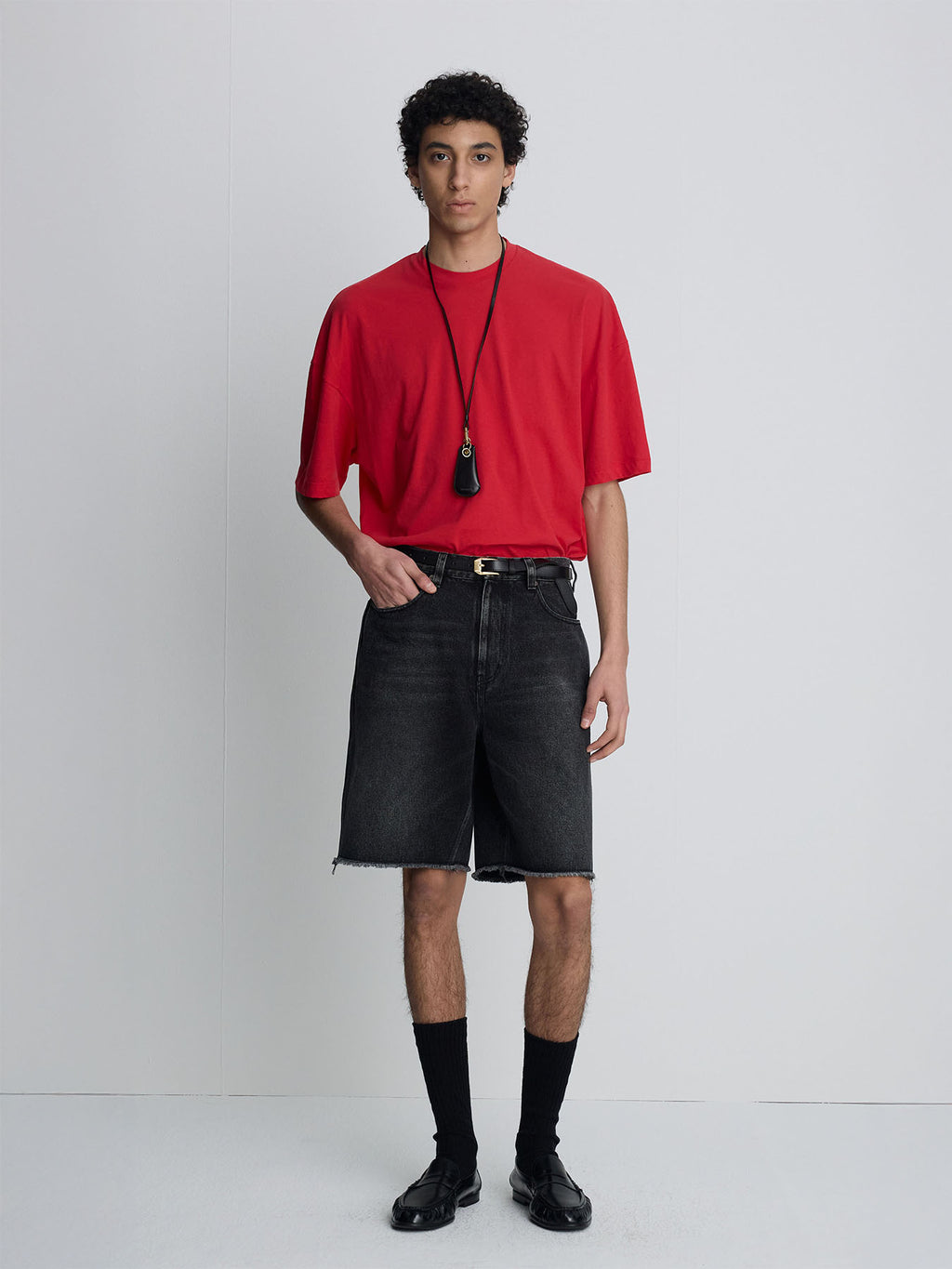 Tonywack - Cotton Cashmere Relaxed T-Shirt (Red) product image 8 | TRAB K-Fashion Australia