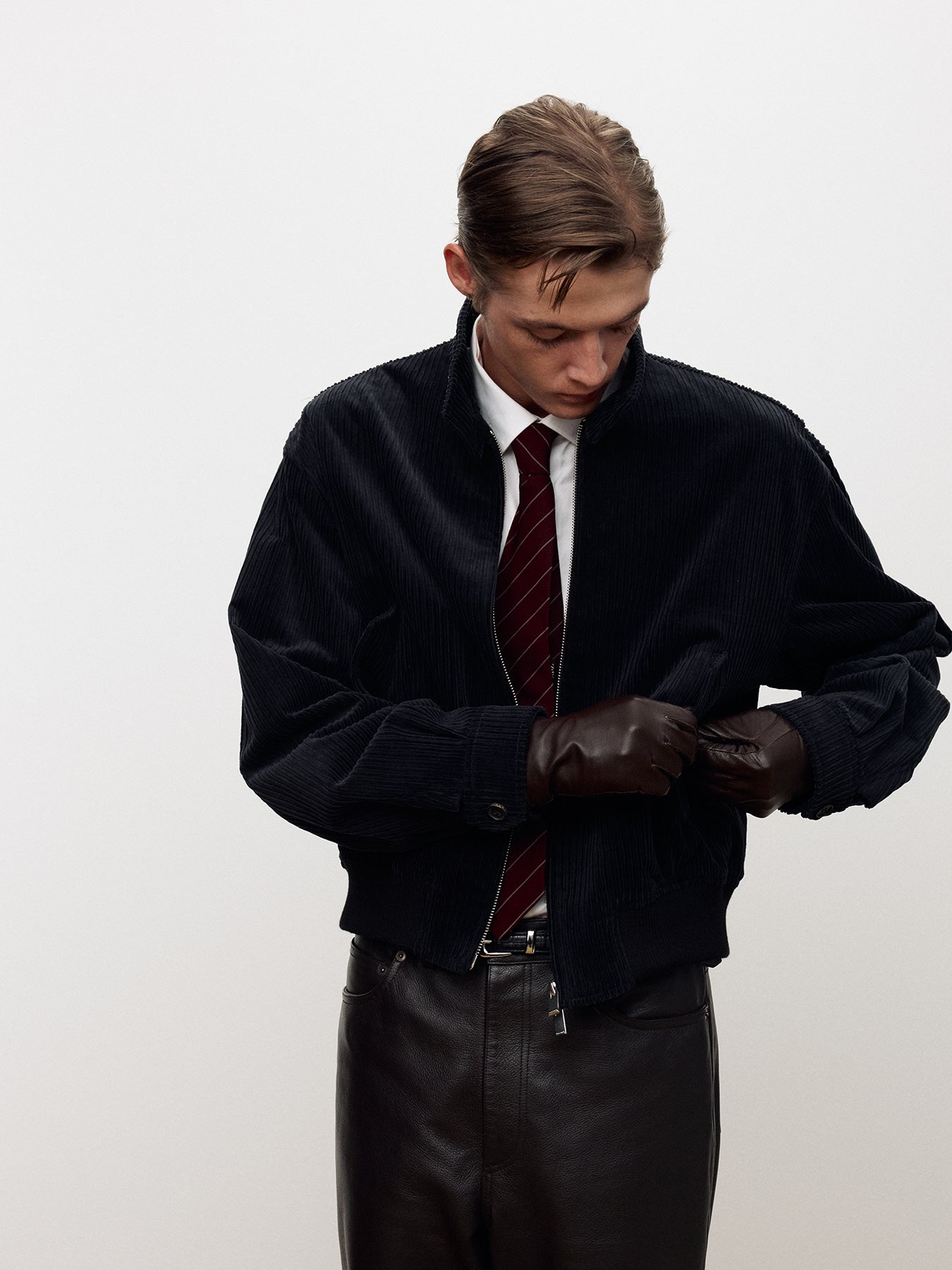 Tonywack - Italian Corduroy Harrington Jacket (Navy) product image 6 | TRAB K-Fashion Australia