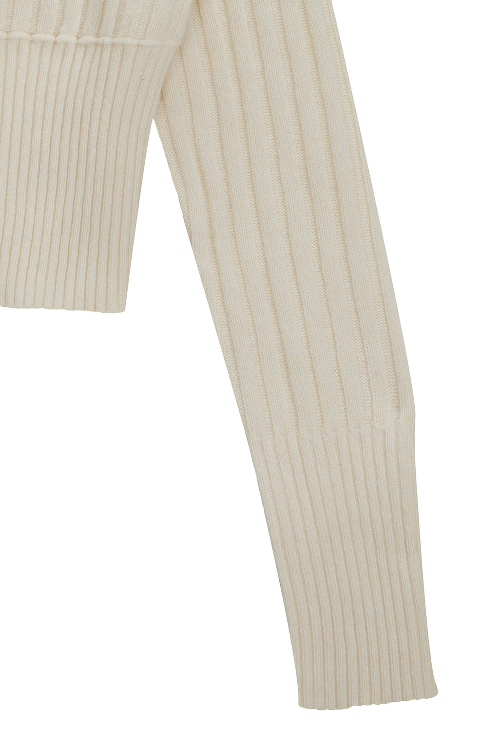 Matin Kim - Semi Crop Knit Button Cardigan (Ivory) product image 4 | TRAB K-Fashion Australia