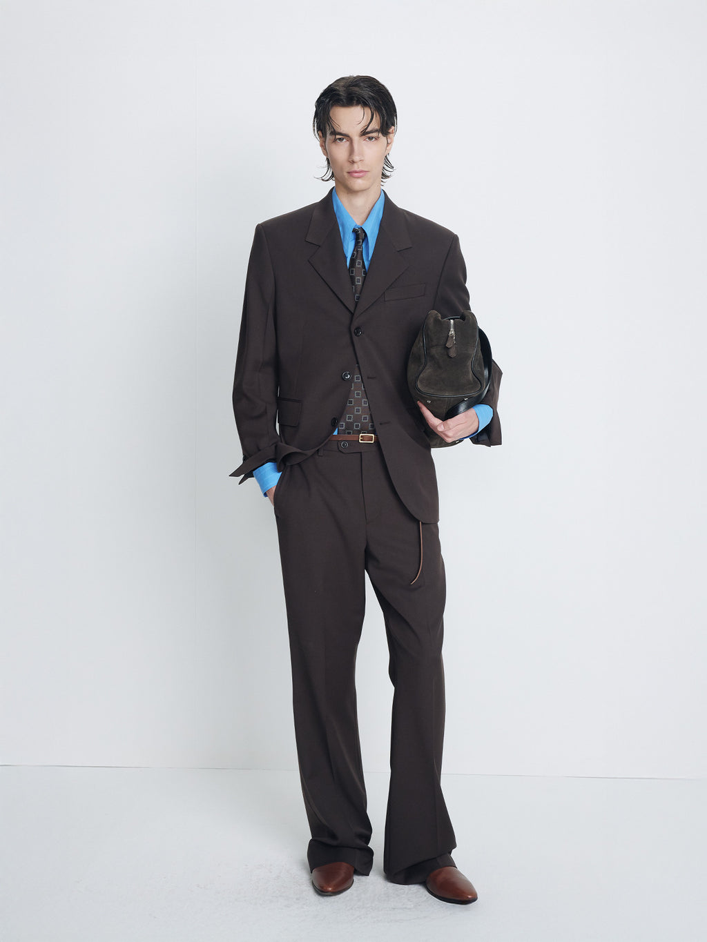 Tonywack - Wool Blend Tailored Blazer (Deep Brown) product image 1 | TRAB K-Fashion Australia