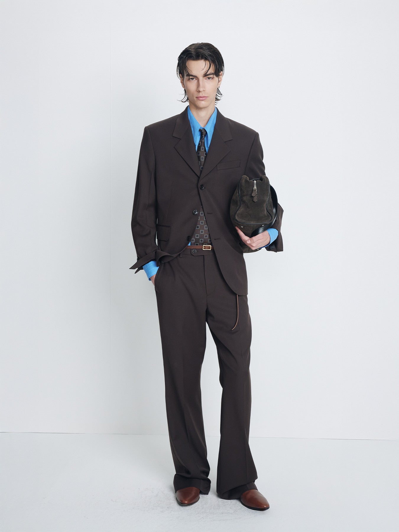 Tonywack - Wool Blend Tailored Blazer (Deep Brown) product image 1 | TRAB K-Fashion Australia