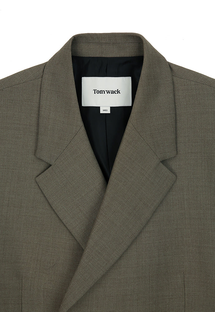 Tonywack - High Density Wool Hidden Button Blazer (Wool 100%) (Bronze Beige) product image 8 | TRAB K-Fashion Australia