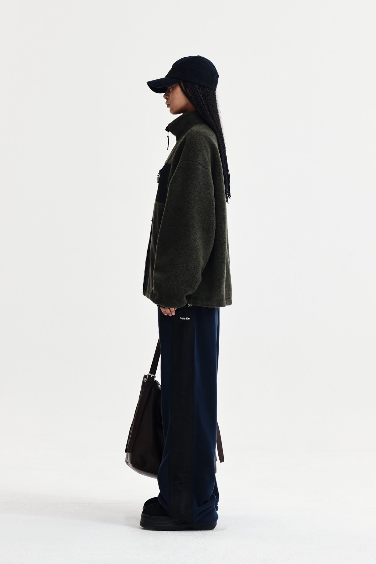 Matin Kim - Sherpa Fleece Drawstring Pants (Navy) product image 6 | TRAB K-Fashion Australia