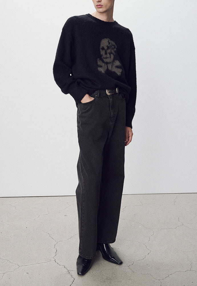 Tonywack - Loose-Fit Flared Denim Jeans (Faded Carbon) product image 6 | TRAB K-Fashion Australia