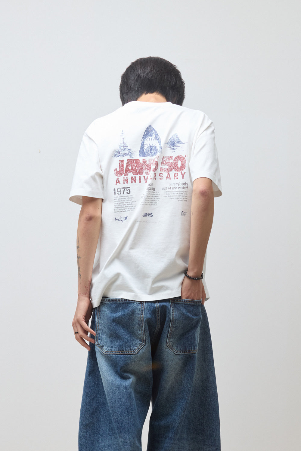 Hatchingroom - Jaws 50th Tee (White) product image 8 | TRAB K-Fashion Australia