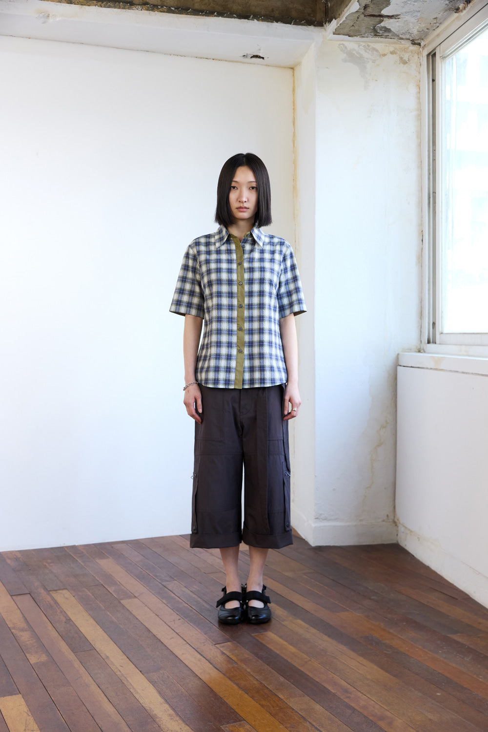 Hatchingroom - Roll Up Fatigue Shorts (Dark Brown) product image 10 | TRAB K-Fashion Australia