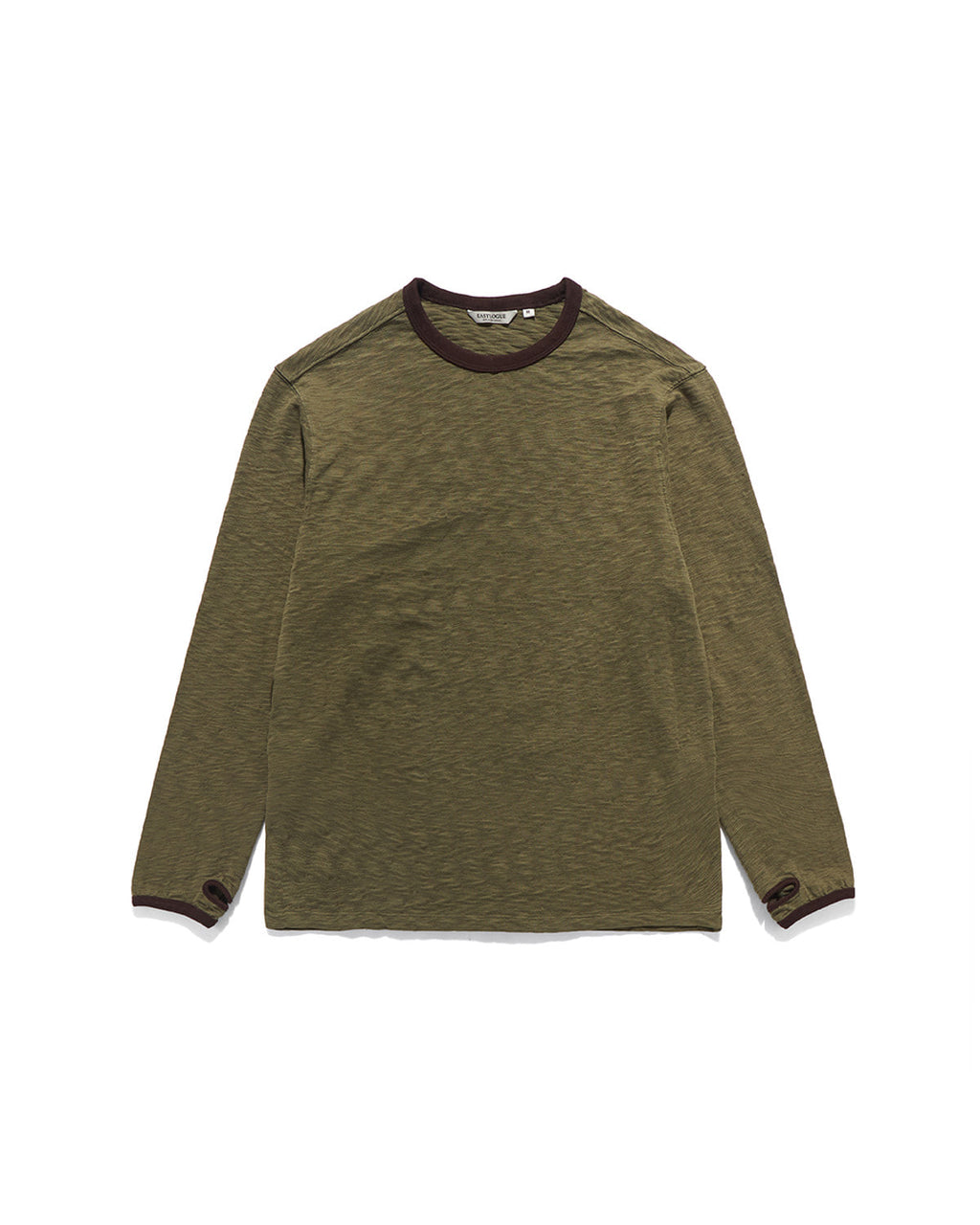 Eastlogue - Thumb Hole Ringer L.s T-shirts (Olive & Brown) product image 6 | TRAB K-Fashion Australia