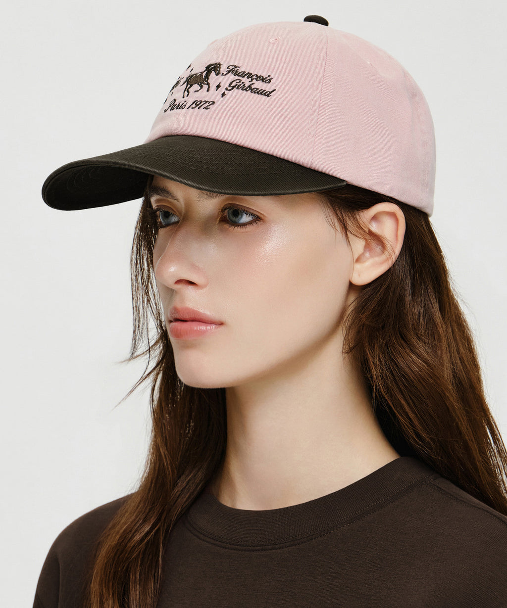 Marithe & Francois Girbaud - Color Block Horse Graphic Cap (Brown) product image 6 | TRAB K-Fashion Australia