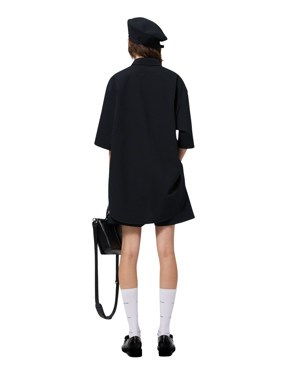 Kimhe Kim - Stripped Label Short Sleeves Shirt (Black) product image 14 | TRAB K-Fashion Australia