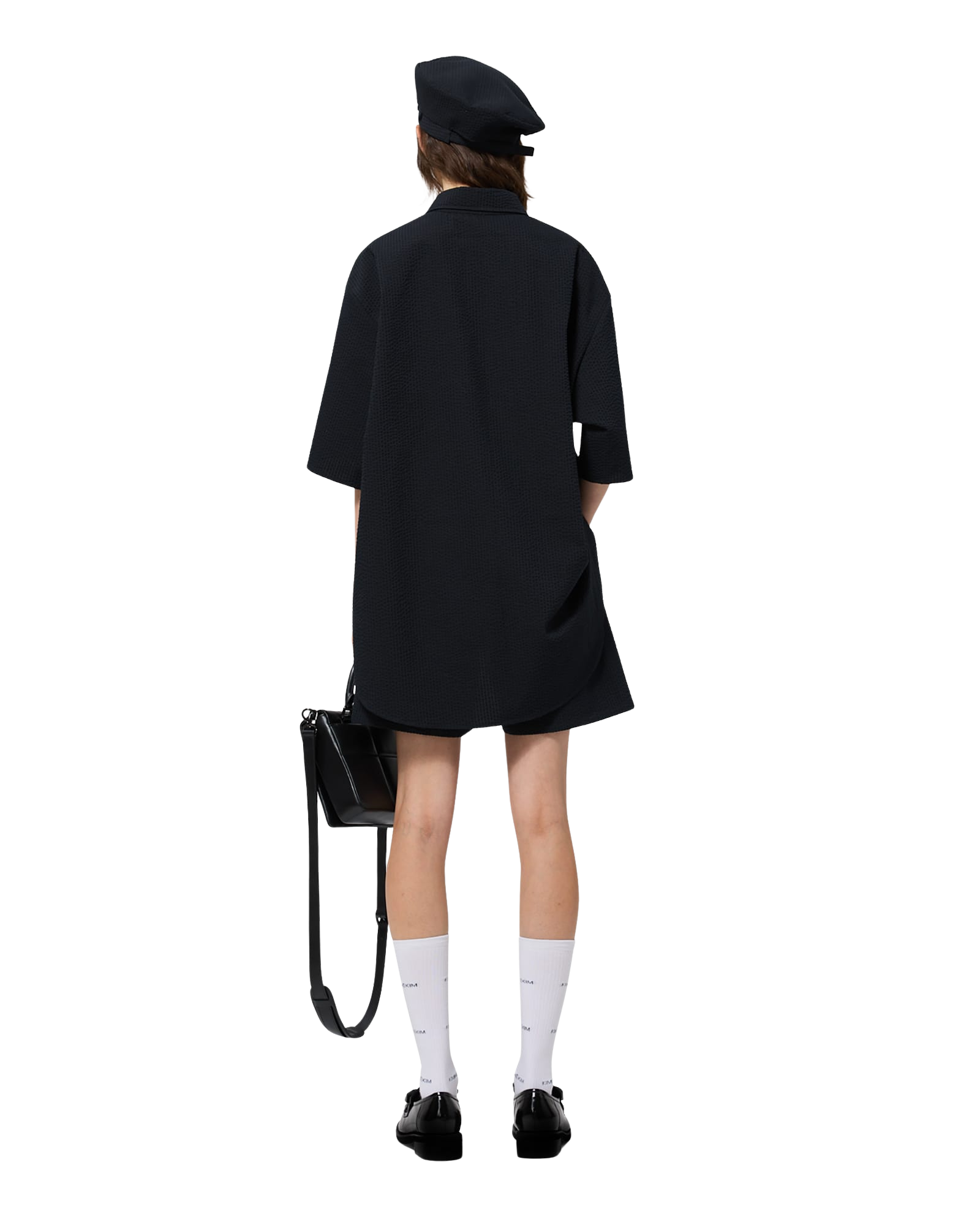 Kimhe Kim - Stripped Label Short Sleeves Shirt (Black) product image 14 | TRAB K-Fashion Australia