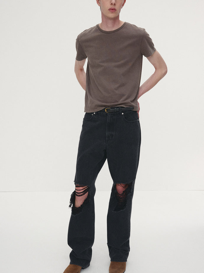 Tonywack - Straight-Leg Destroyed Denim Jeans (Washed Black) product image 4 | TRAB K-Fashion Australia