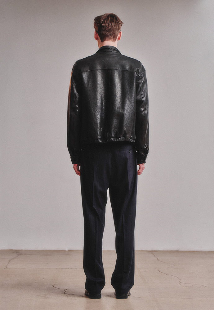 Art if acts - Washed Vegetable Leather Swing Jacket (Black) product image 6 | TRAB K-Fashion Australia