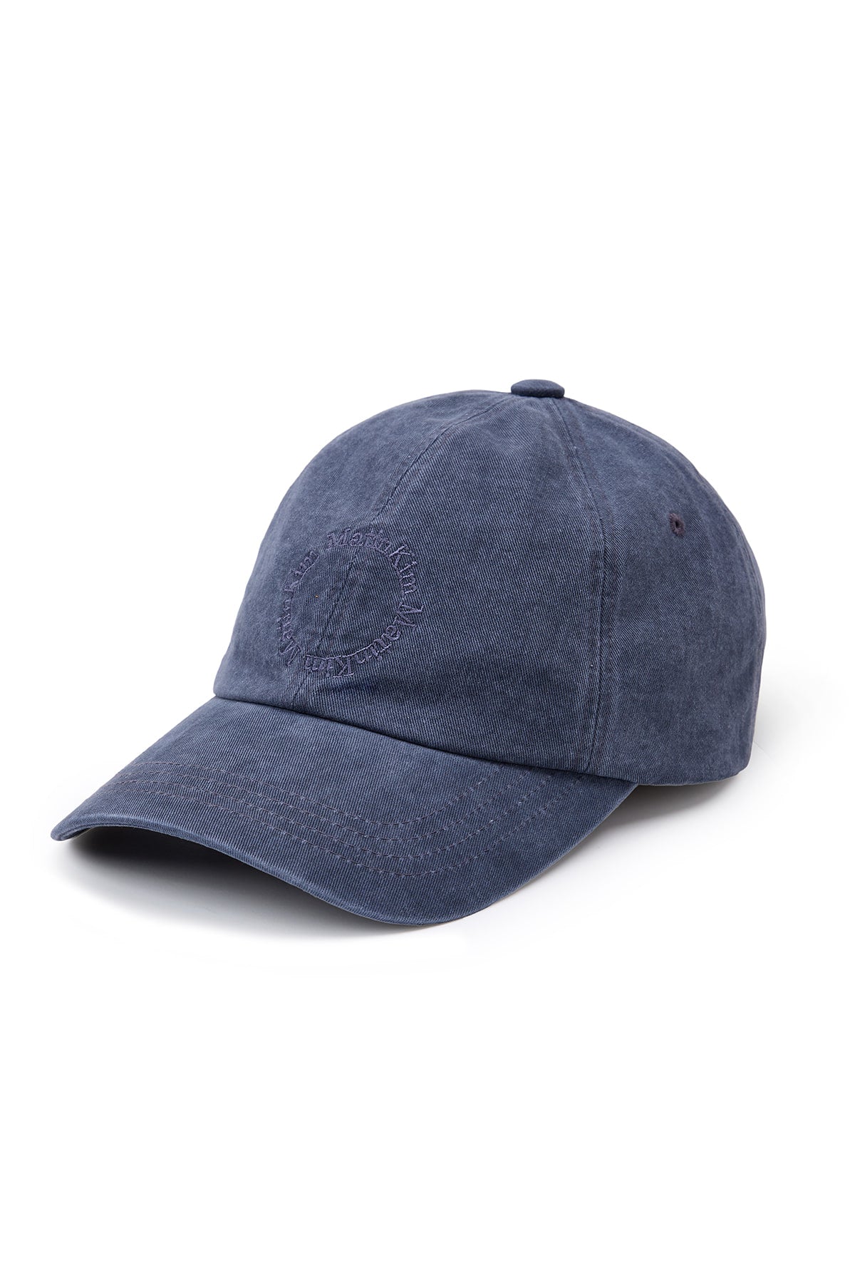Matin Kim - Washed Circle Logo Ball Cap (Navy) product image 2 | TRAB K-Fashion Australia