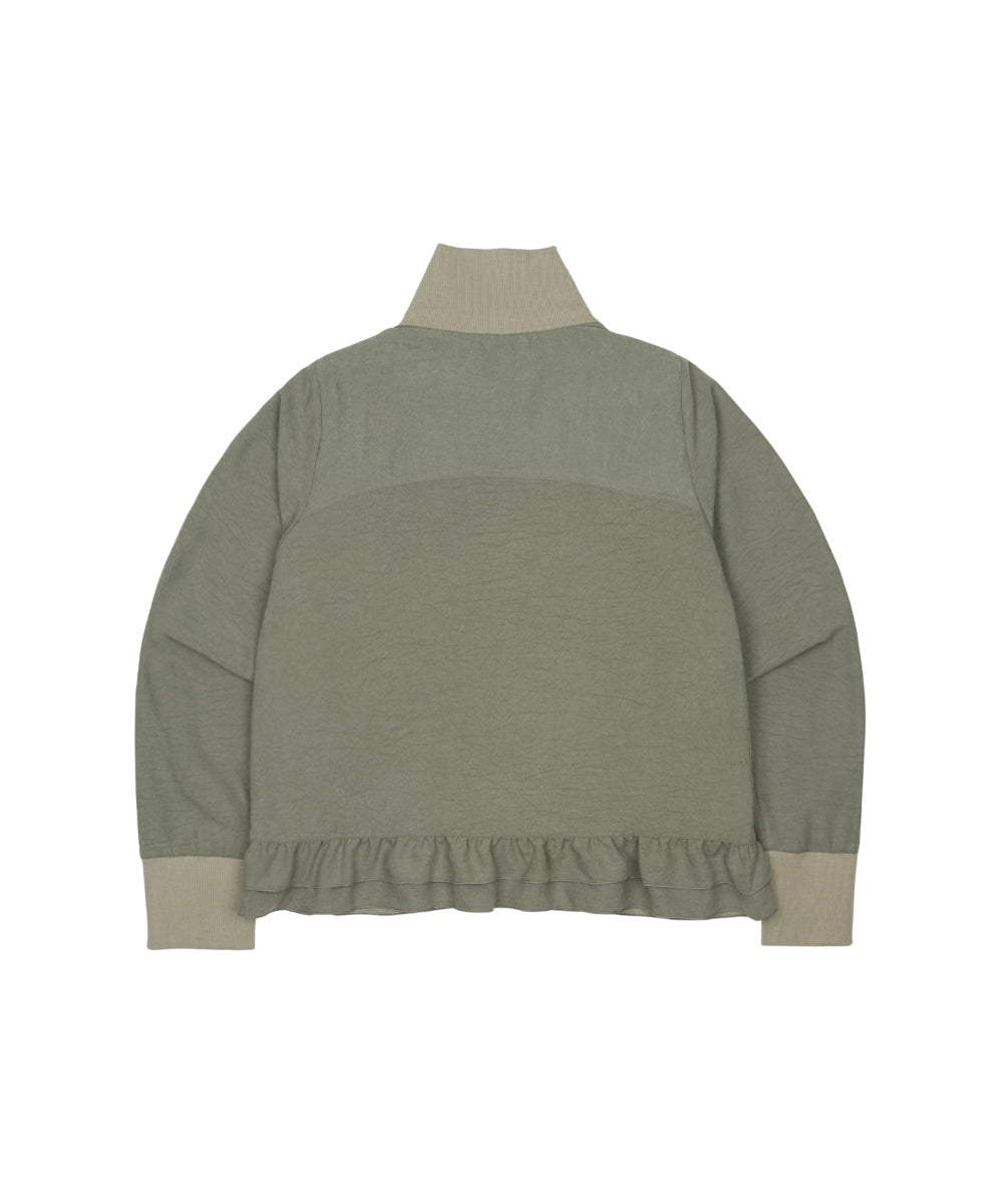 Coyseio - Tone-Mix Shirring Hem Jacket (Light Green) product image 11 | TRAB K-Fashion Australia