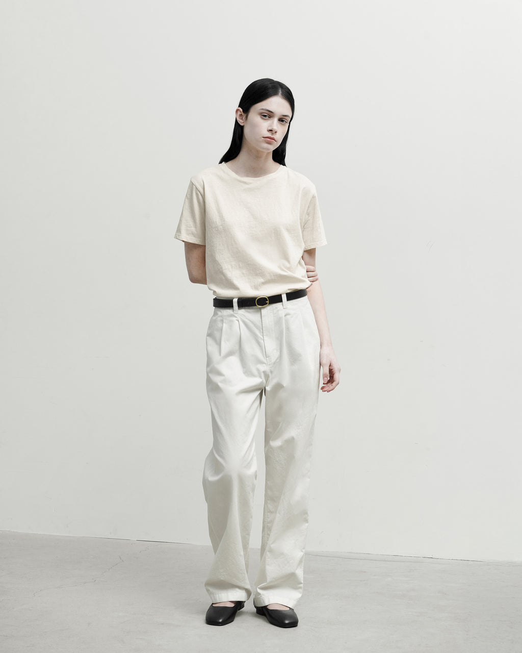 Brownyard - Washed Two Tuck Pants (Ivory) product image 1 | TRAB K-Fashion Australia