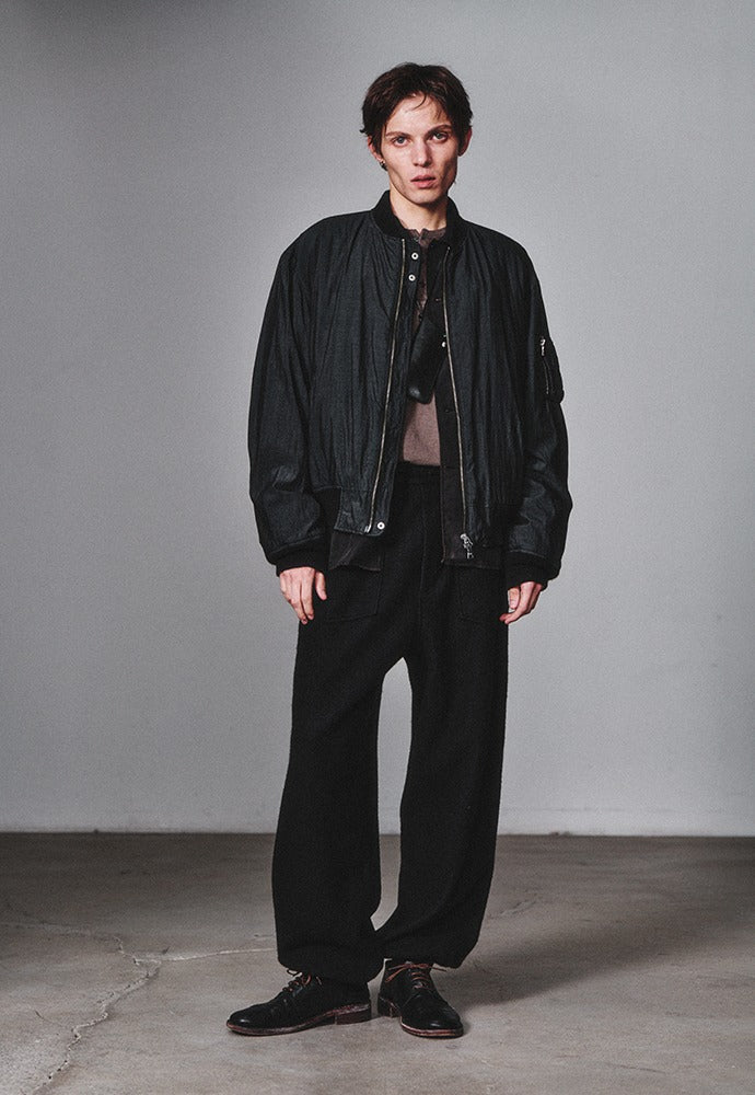 Art if acts - Garment-Dyed Rayon Ma-1 (Dusty Black) product image 1 | TRAB K-Fashion Australia