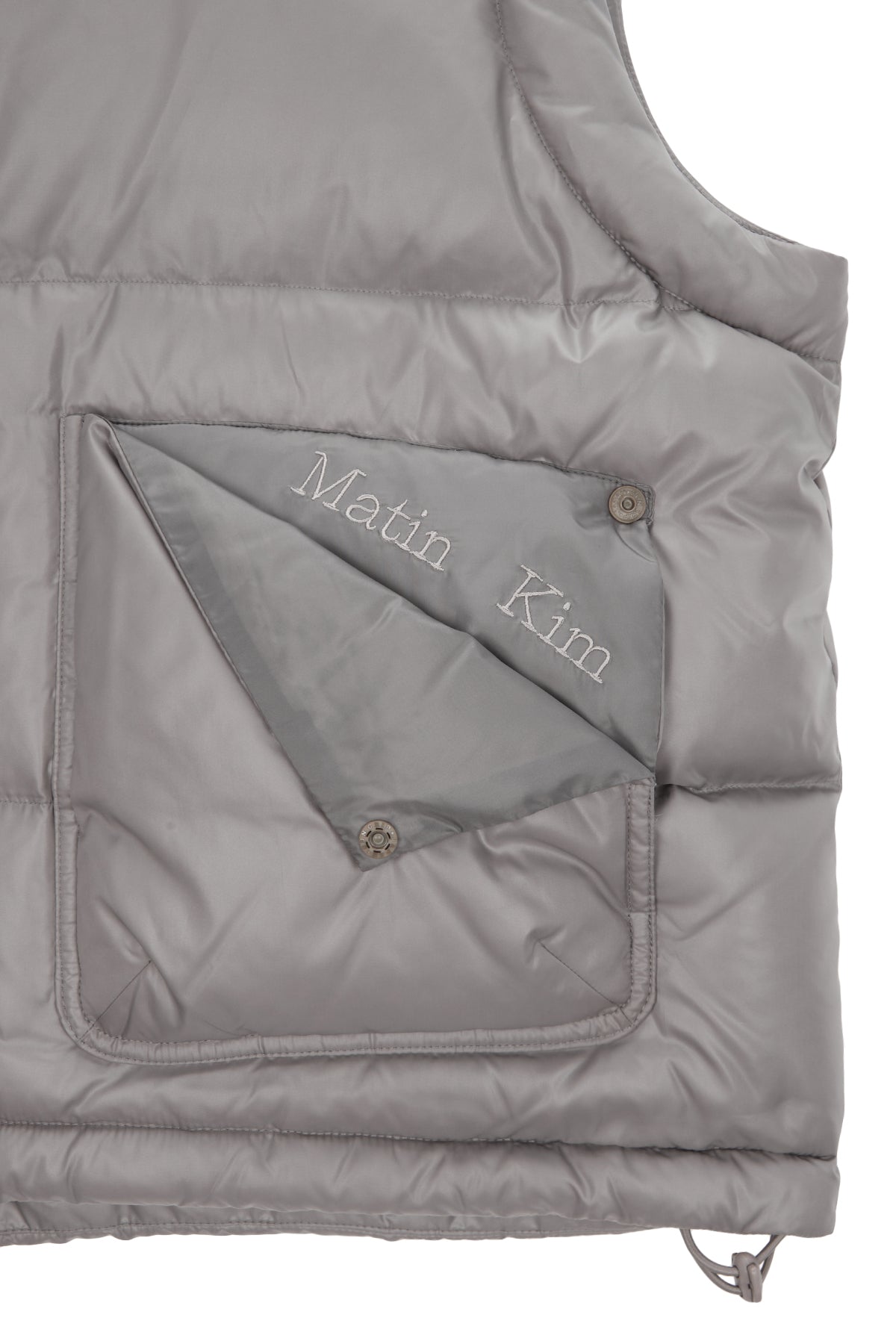 Matin Kim - Folded Pocket Down Vest (Beige) product image 4 | TRAB K-Fashion Australia