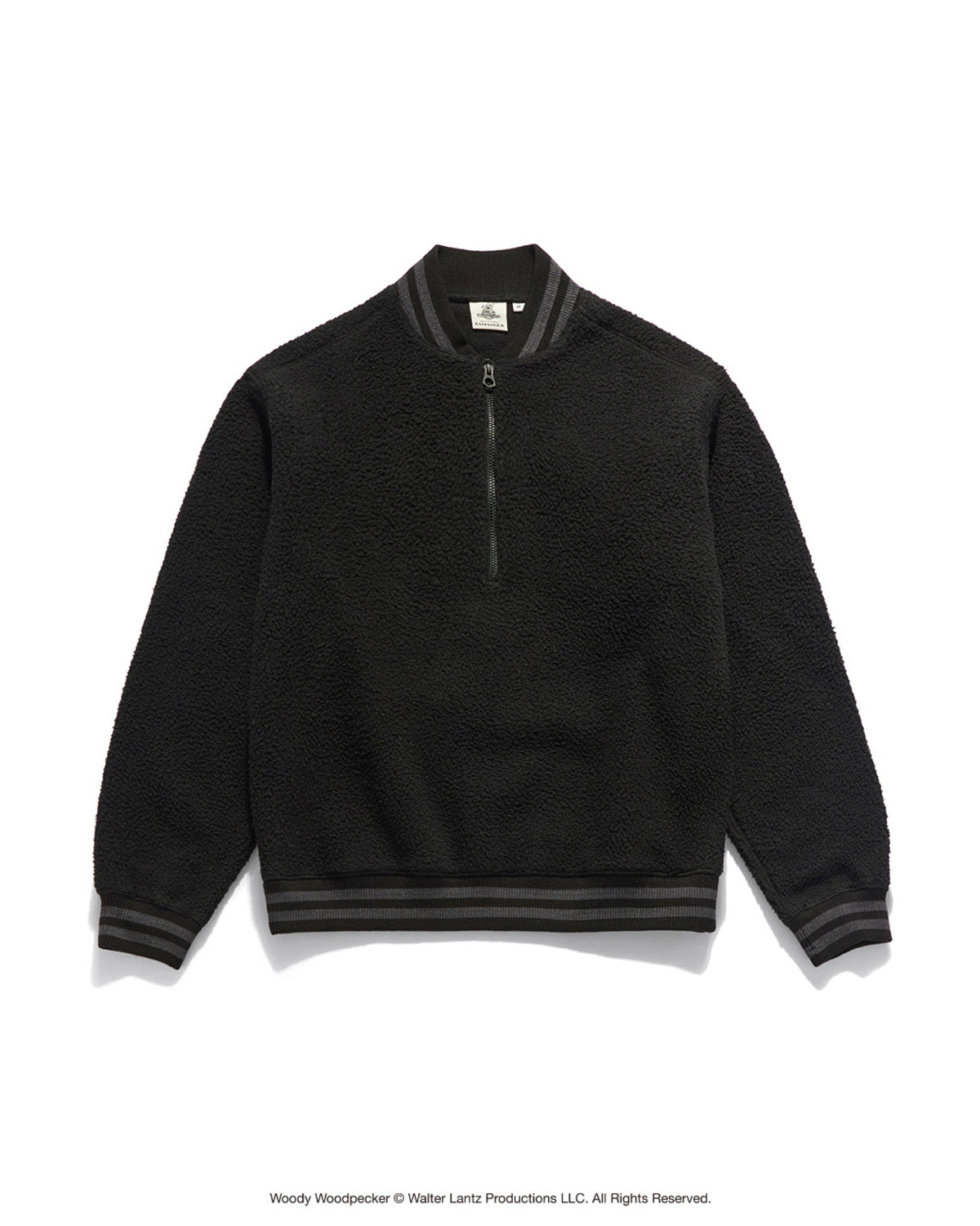 Eastlogue - Woody Fleece Half Zip-up Sweat (Black) product image 2 | TRAB K-Fashion Australia