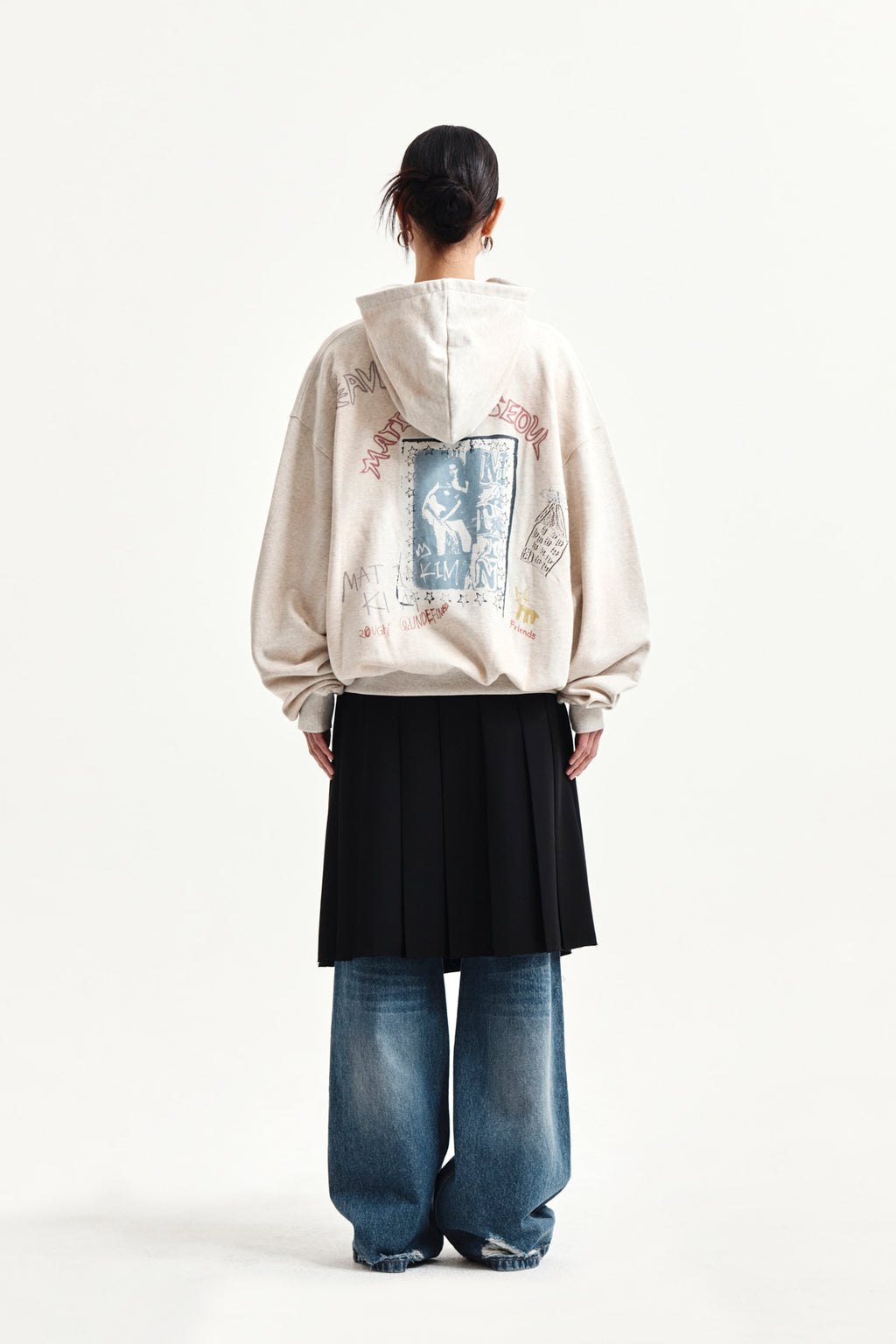 Matin Kim - Back Pocket Patch Destroyed Denim Pants (Blue) product image 7 | TRAB K-Fashion Australia